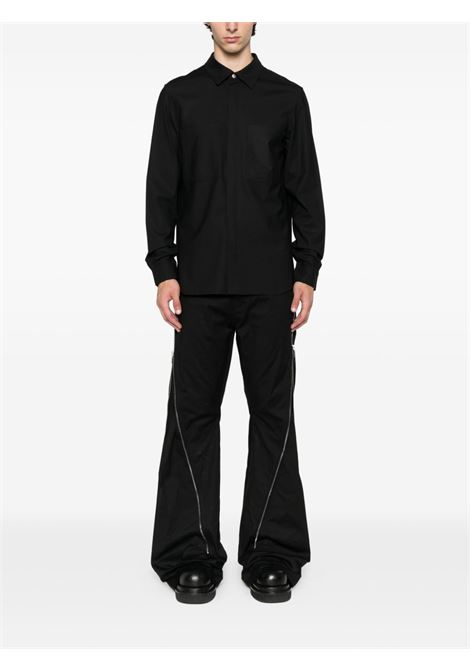 Camicia con tasche in nero Rick owens - uomo RICK OWENS | RU02E1235ZL09